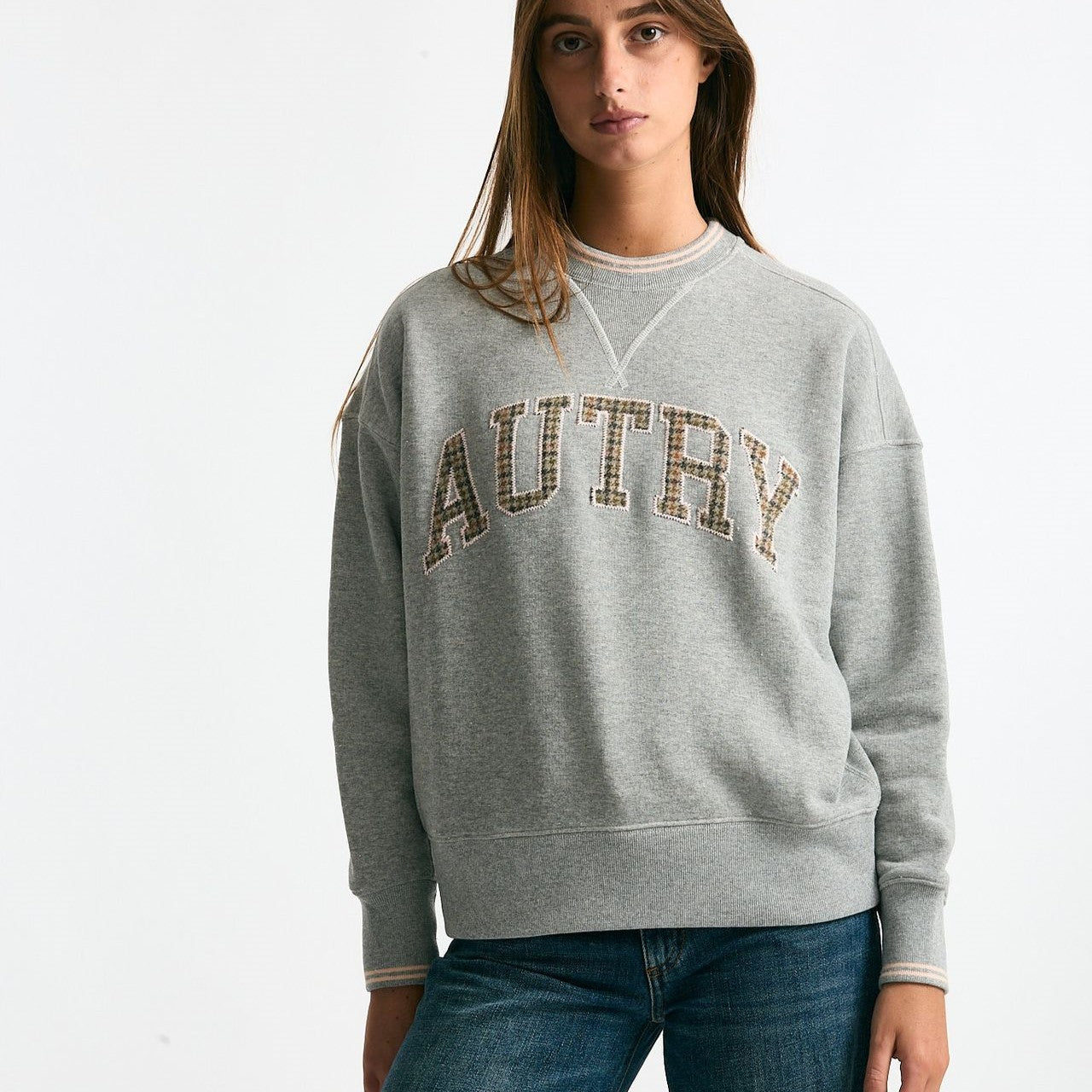 Felpa over grigio dettagli rosa women Autry - 6