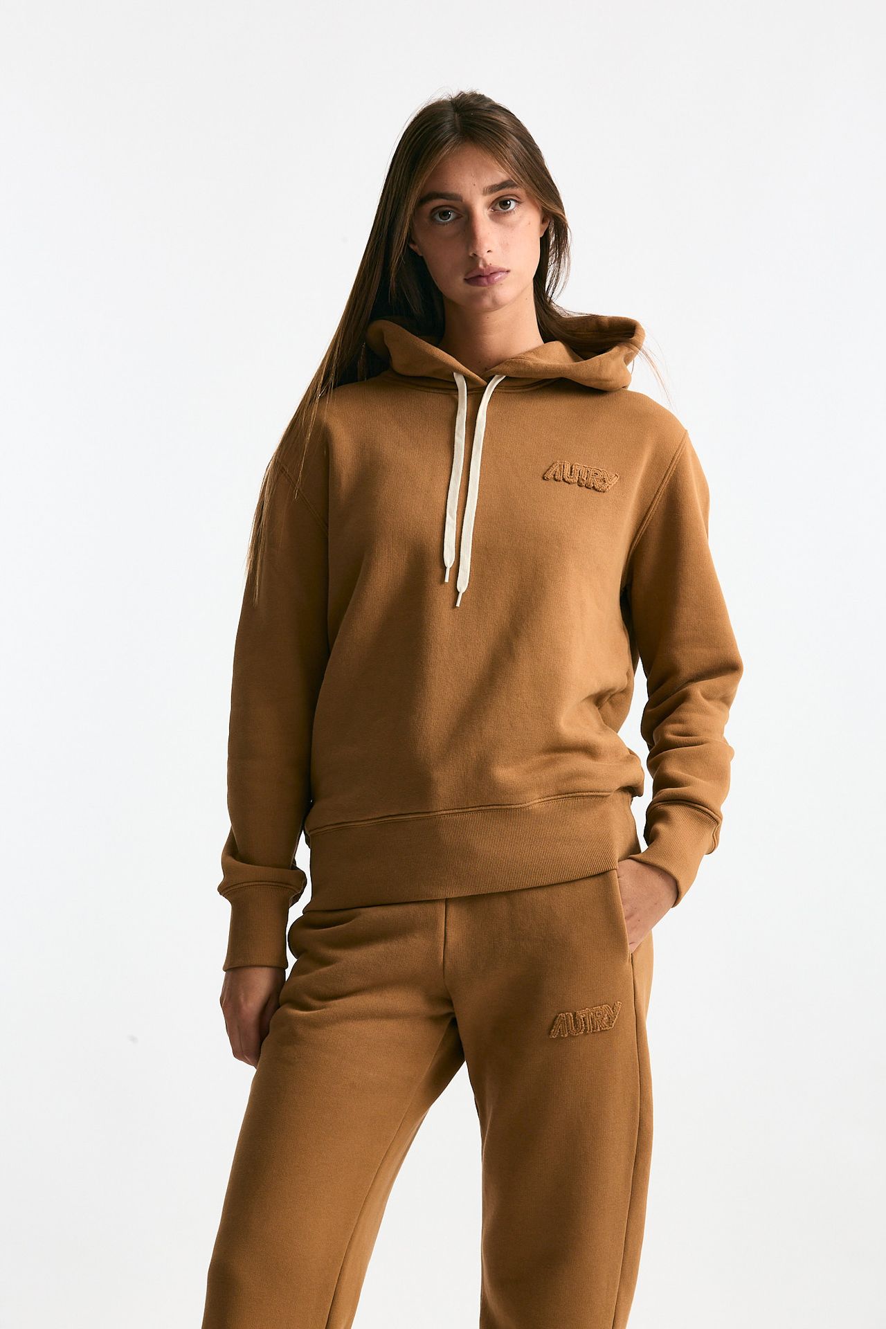 Felpa con cappuccio cammello women Autry - 1