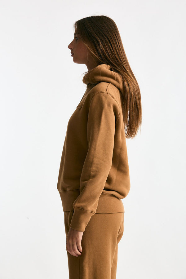 Felpa con cappuccio cammello women Autry