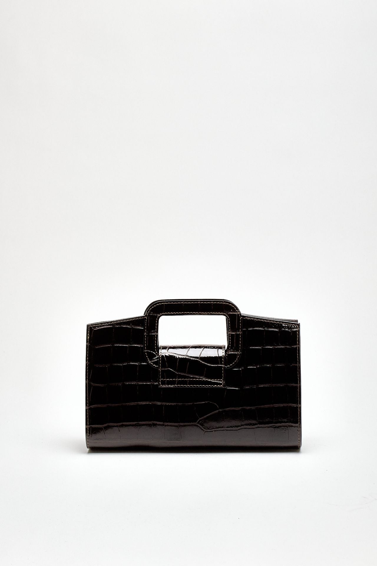 Pochette SQUARE in pelle cocco testa di moro women Avenue 67 - 3