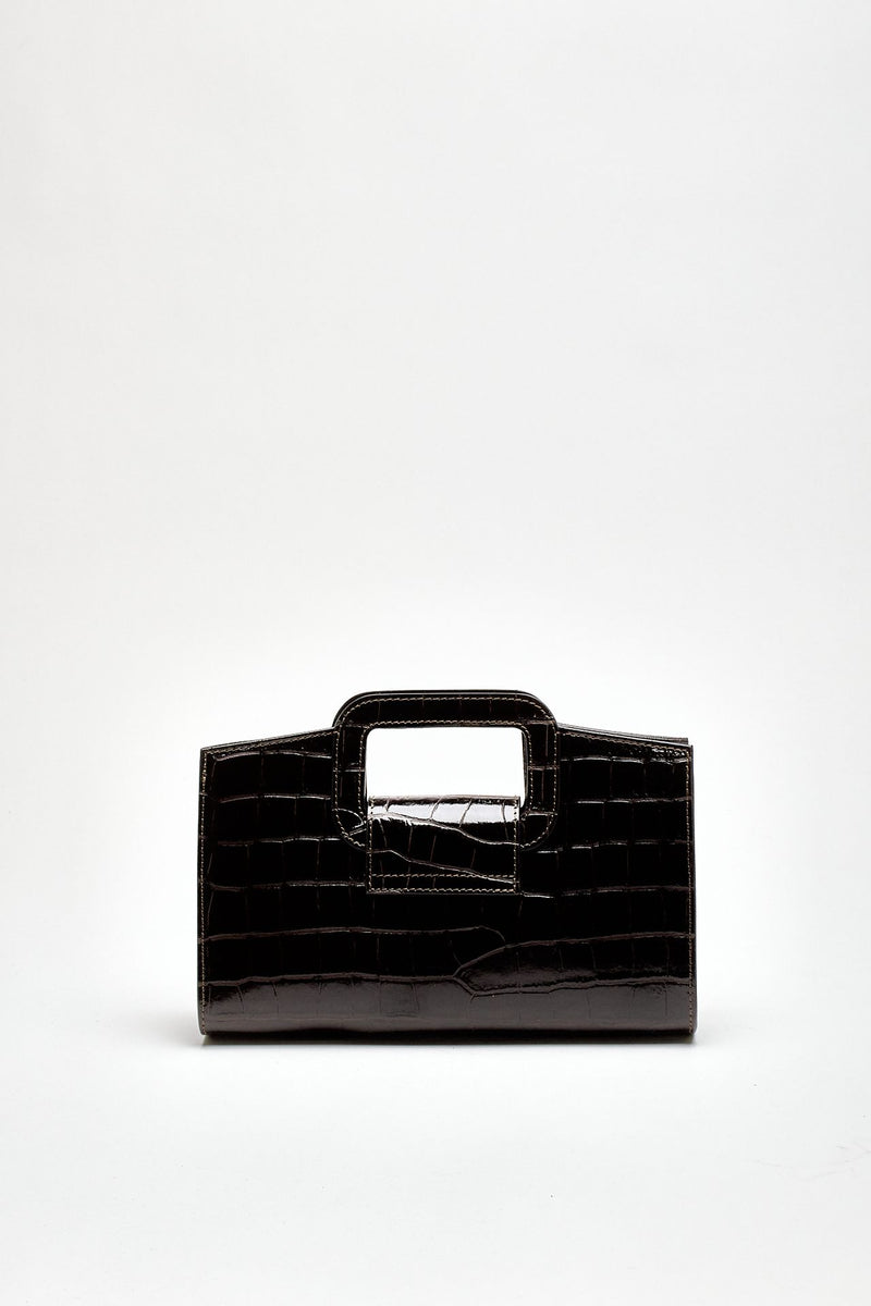 Pochette SQUARE in pelle cocco testa di moro women Avenue 67 - 3