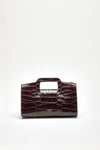 Pochette SQUARE in pelle stampa cocco bordeaux women Avenue 67 - 1