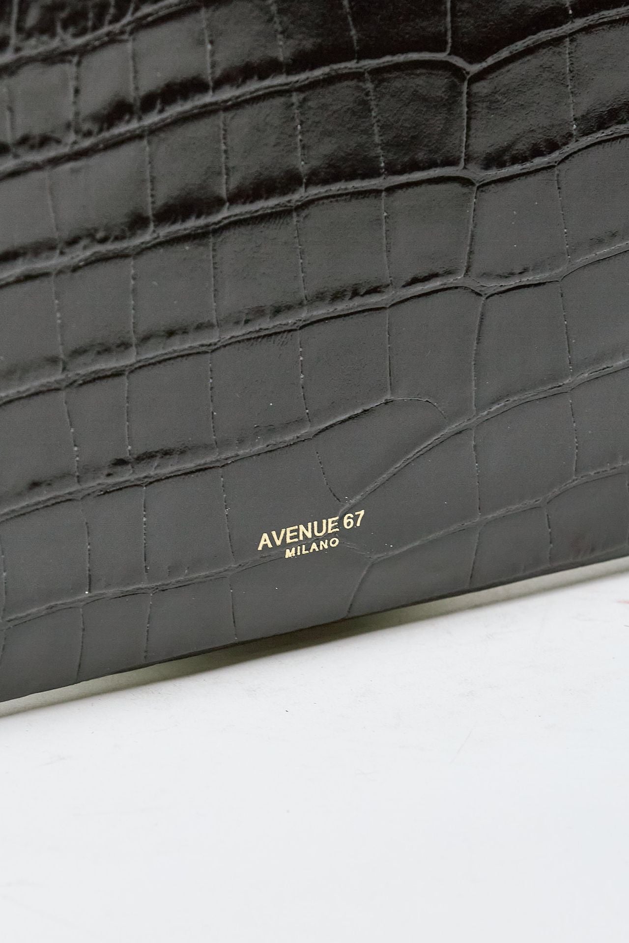 Busta semirigida CROCO in pelle nero women Avenue 67 - 4