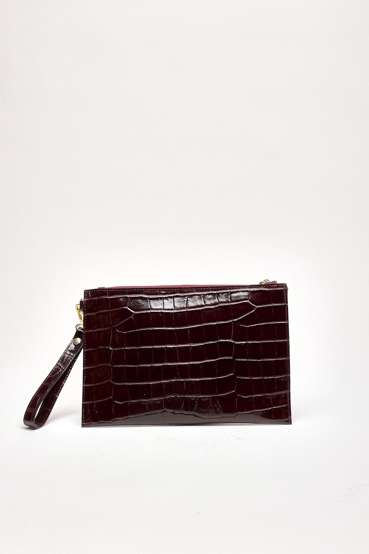 Busta semirigida CROCO in pelle bordeaux women Avenue 67 - 3