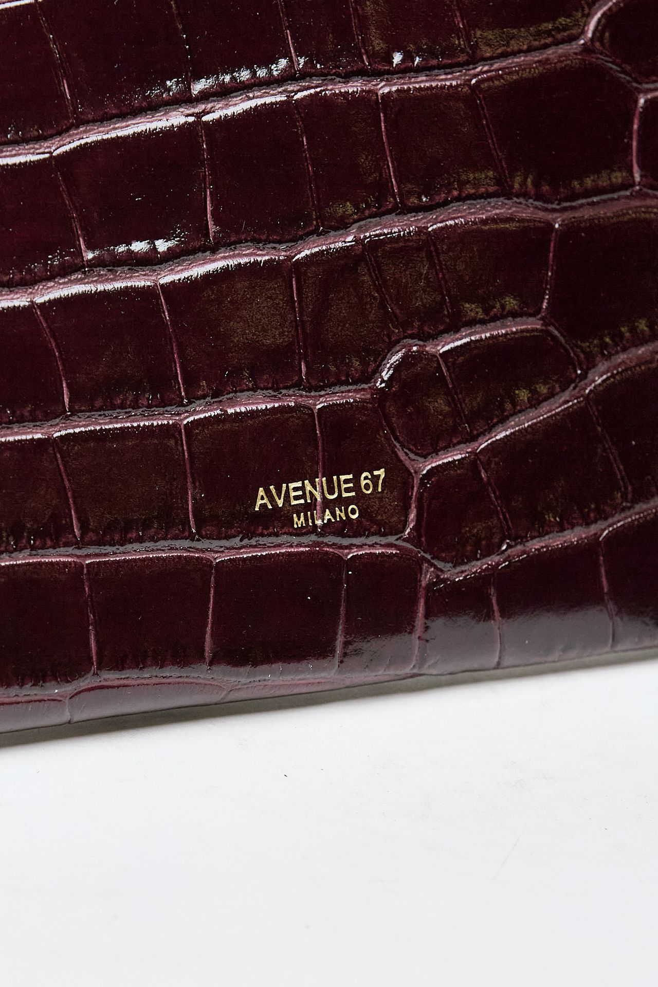 Busta semirigida CROCO in pelle bordeaux women Avenue 67 - 4