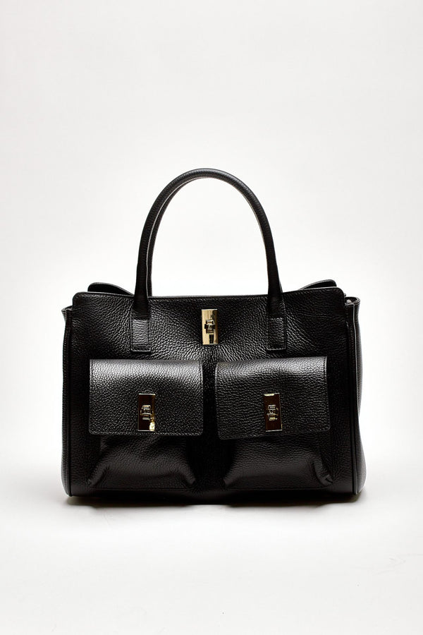 Borsa morbida SOLEDAD in pelle dollaro nero women Avenue 67