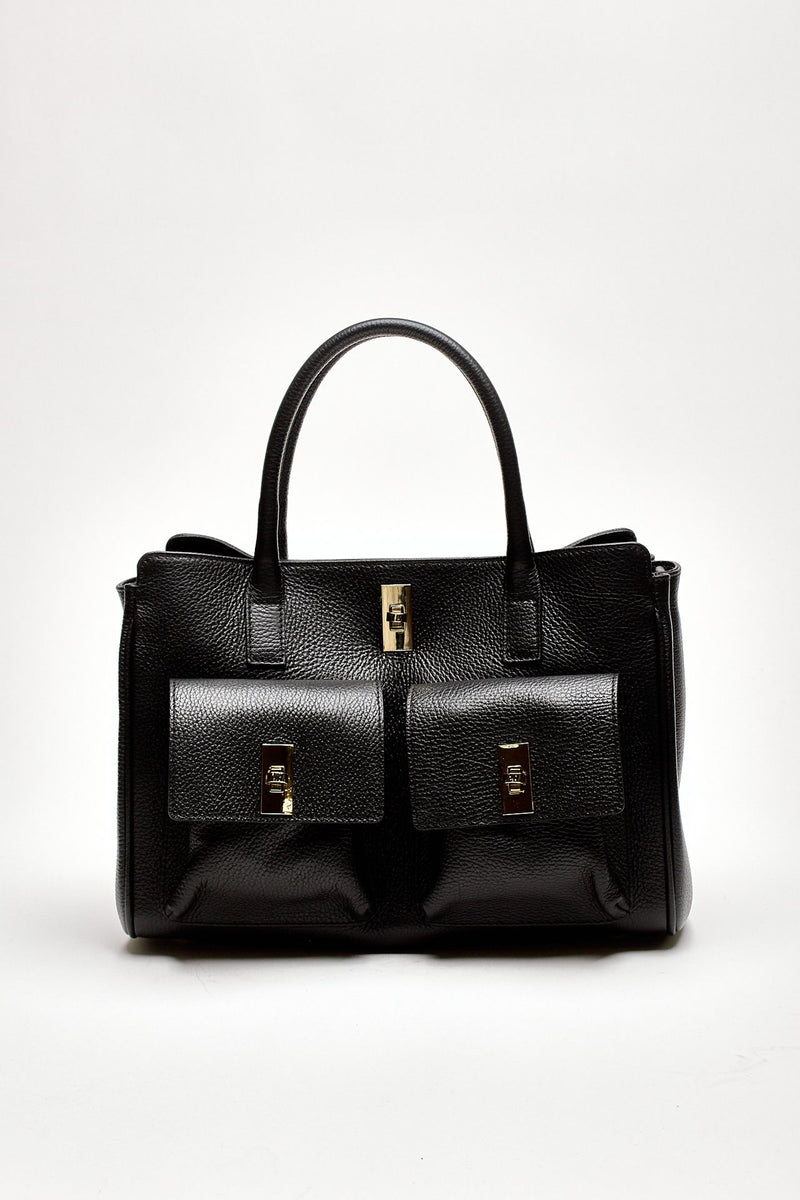 Borsa morbida SOLEDAD in pelle dollaro nero women Avenue 67 - 1
