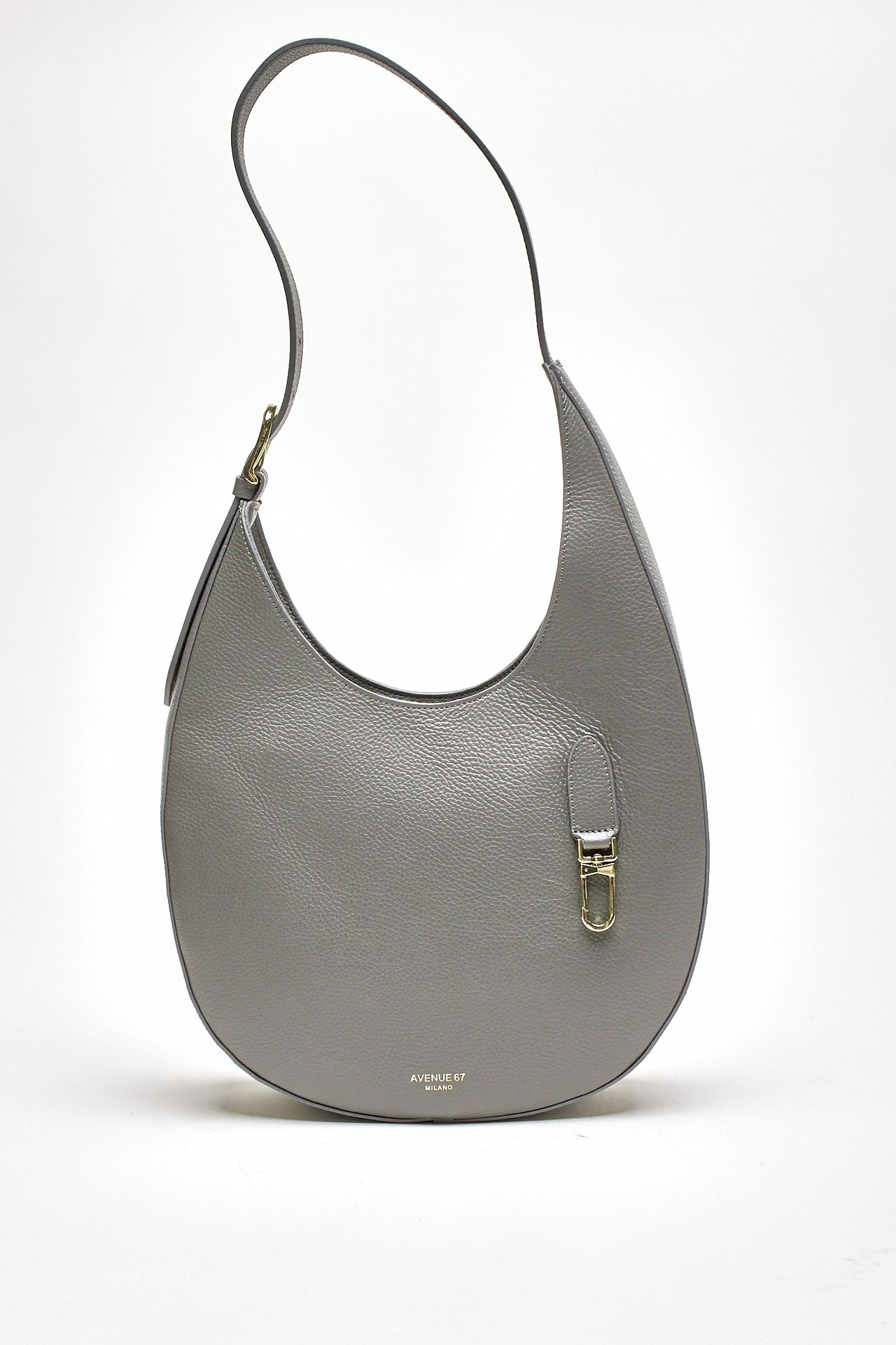 Borsa hobo HOOP in pelle grigio women Avenue 67 - 1