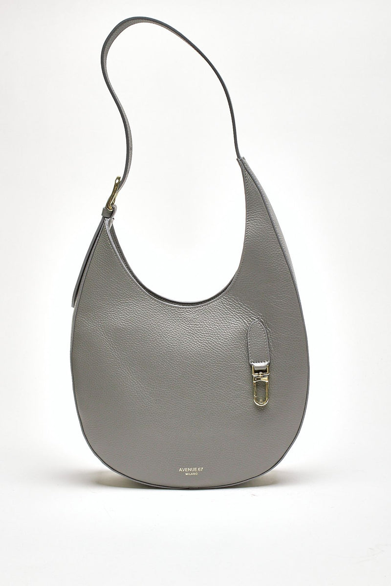 Borsa hobo HOOP in pelle grigio women Avenue 67 - 1