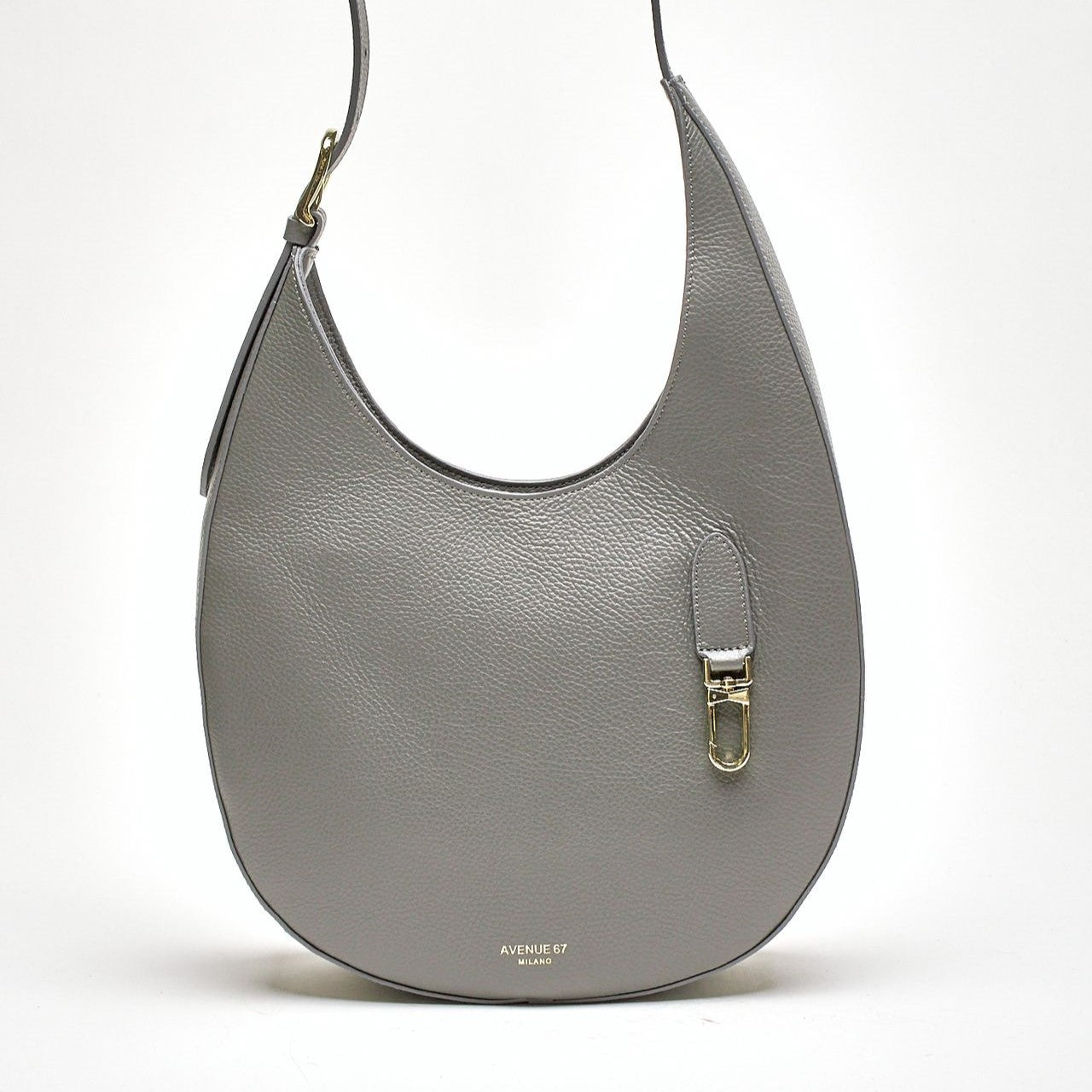 Borsa hobo HOOP in pelle grigio women Avenue 67 - 7