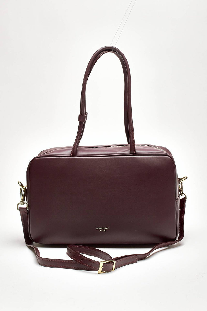 Bauletto semirigido TRUNKY  in pelle bordeaux women Avenue 67 - 4