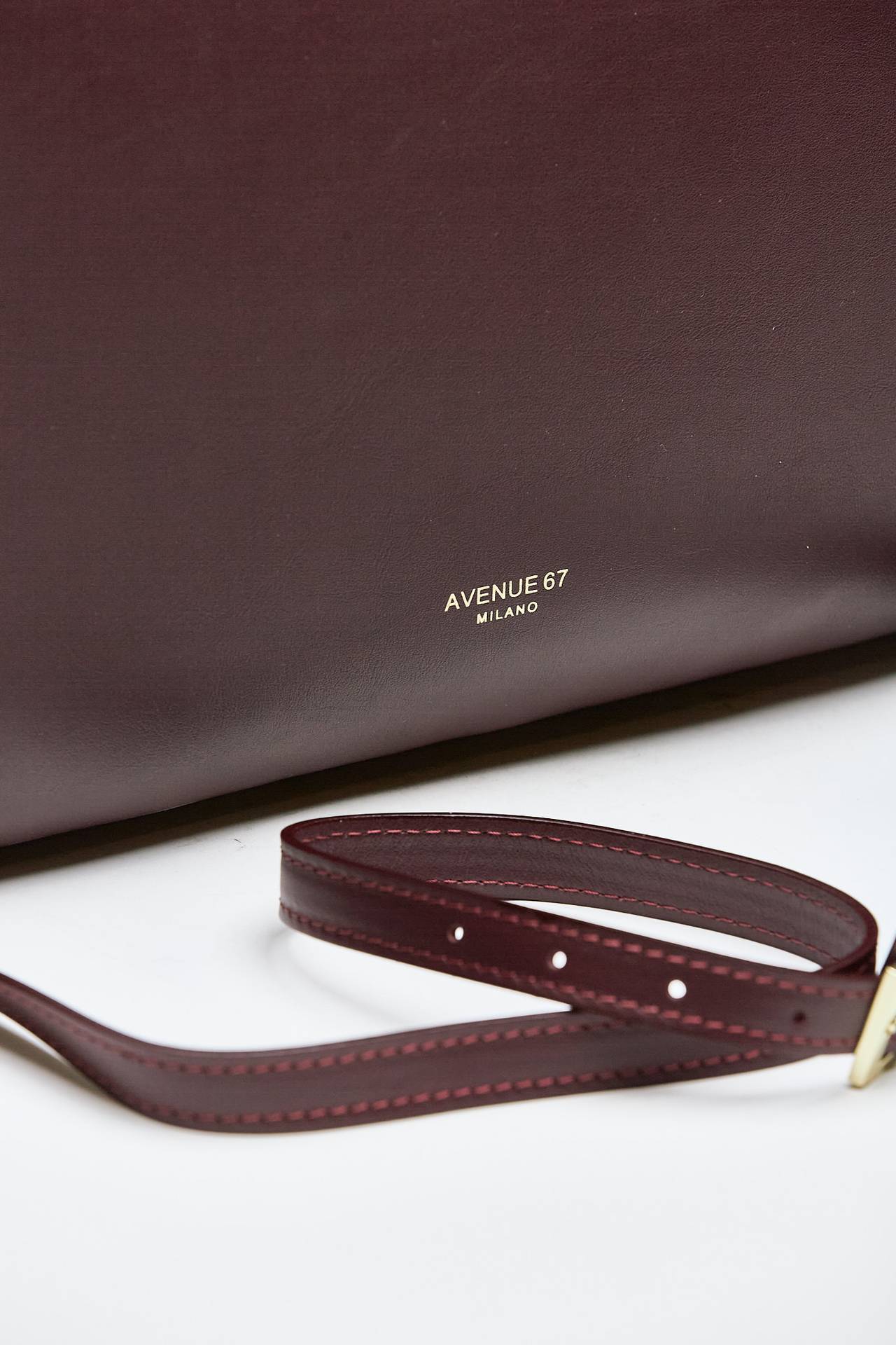 Bauletto semirigido TRUNKY  in pelle bordeaux women Avenue 67 - 8