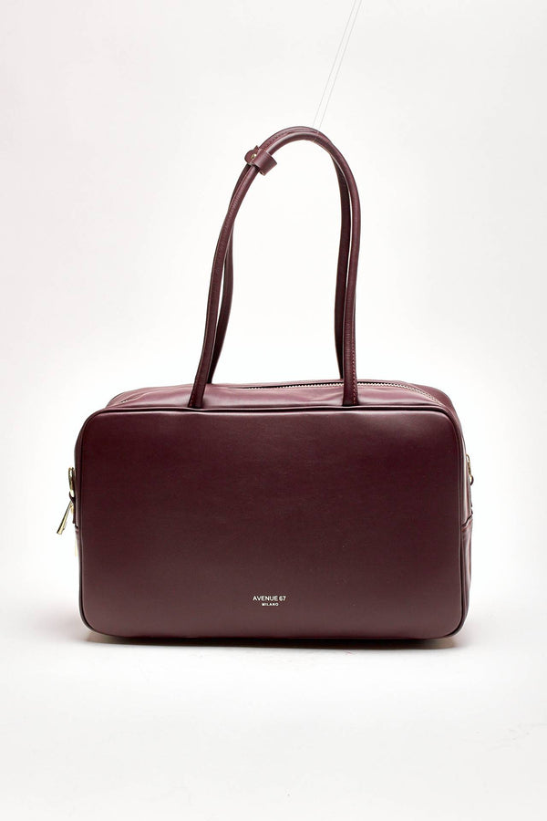 Bauletto semirigido TRUNKY  in pelle bordeaux women Avenue 67