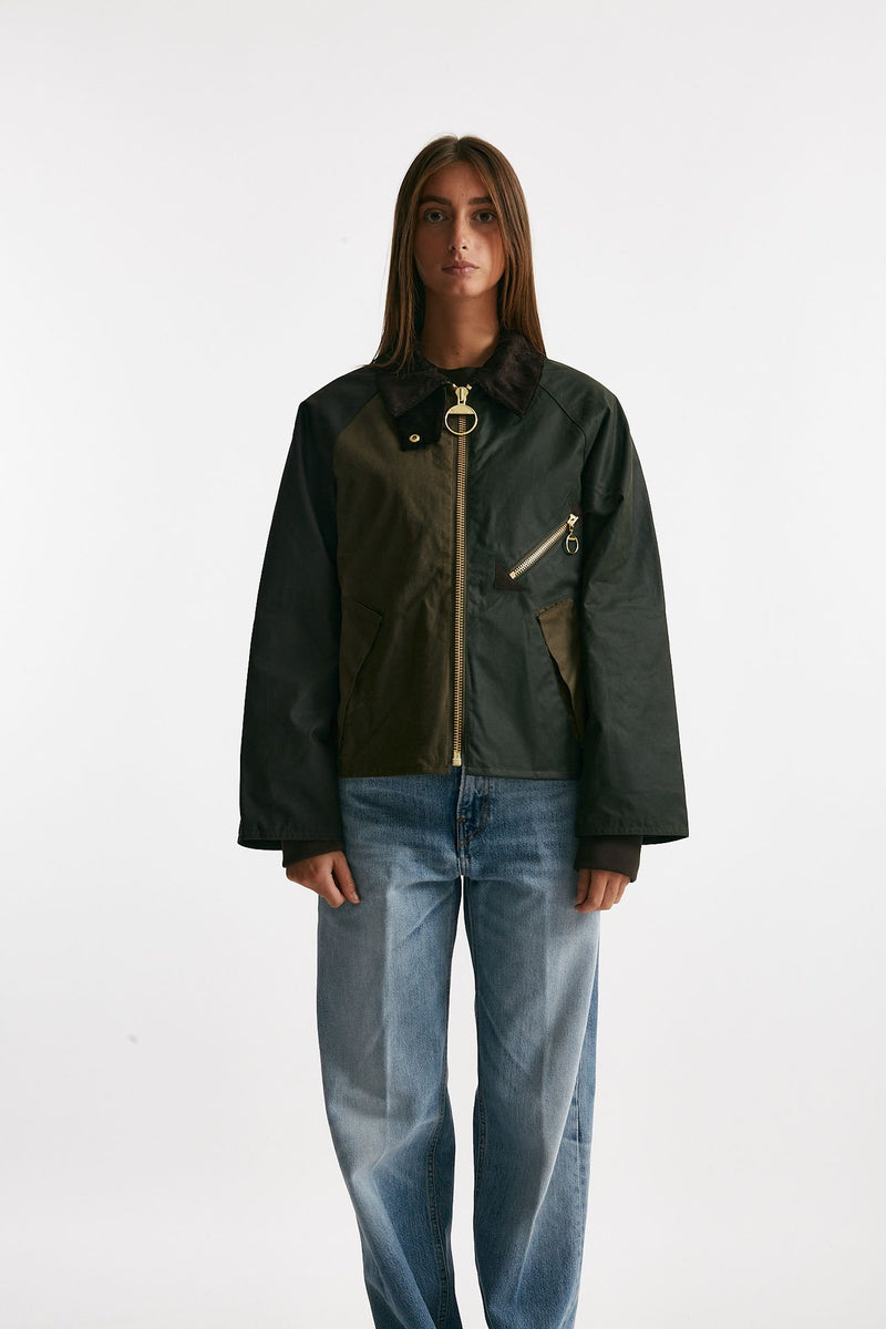 giubbino cerato arlene wax jacket verde/militare women Barbour - 4