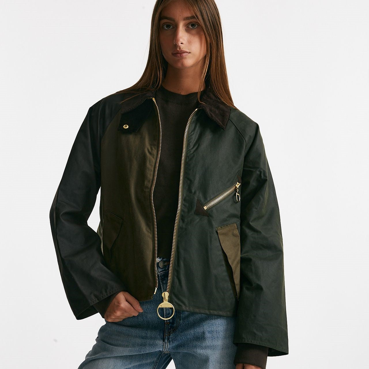 giubbino cerato arlene wax jacket verde/militare women Barbour - 9