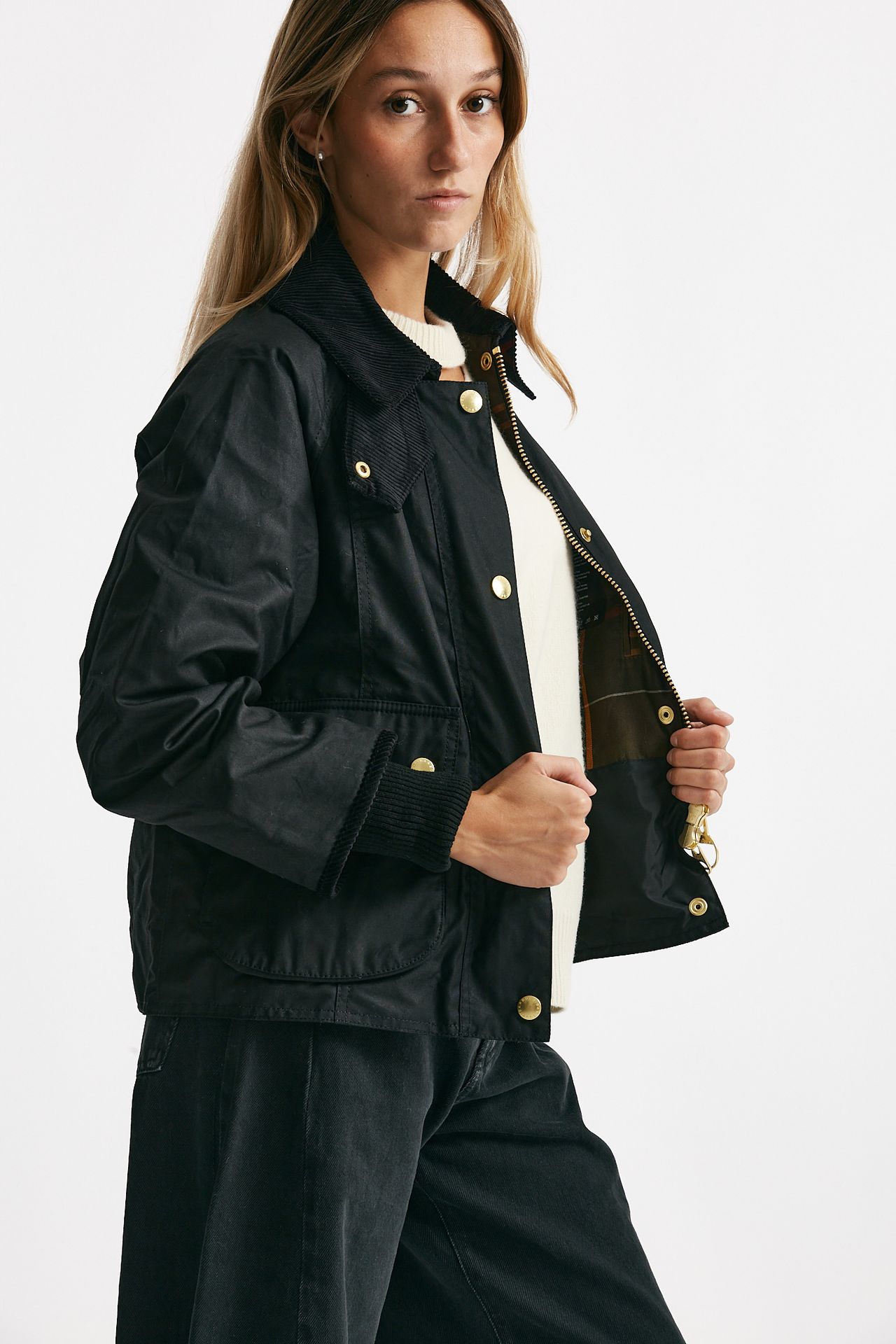 giubbino cerato beadnell cropped nero women Barbour - 5