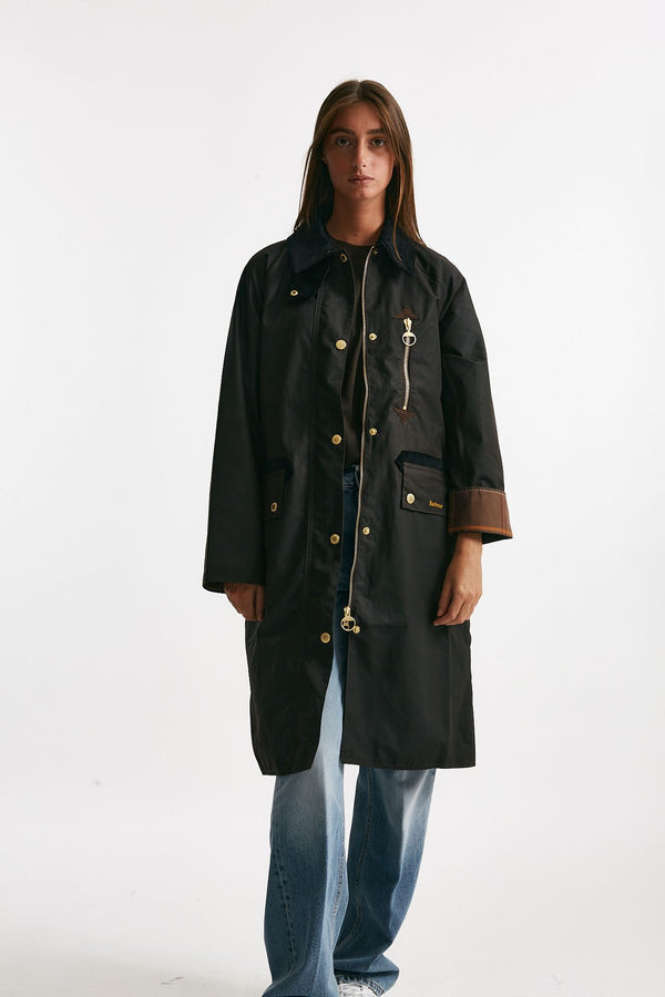 Giaccone lungo EVETTE WAX in cotone cerato women Barbour