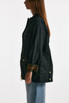 giubbino in cotone cerato beadnell modern wax nero women Barbour - 2