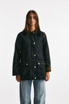 giubbino in cotone cerato beadnell modern wax nero women Barbour - 4