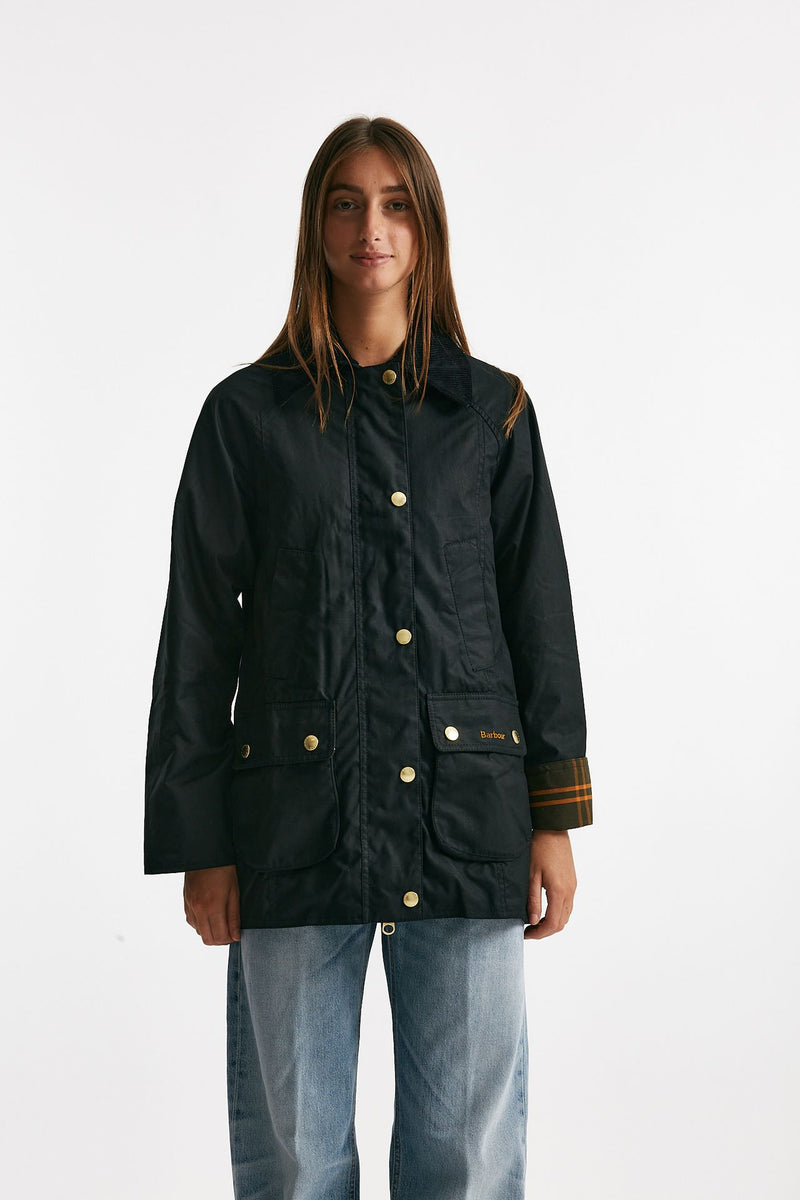giubbino in cotone cerato beadnell modern wax nero women Barbour - 4