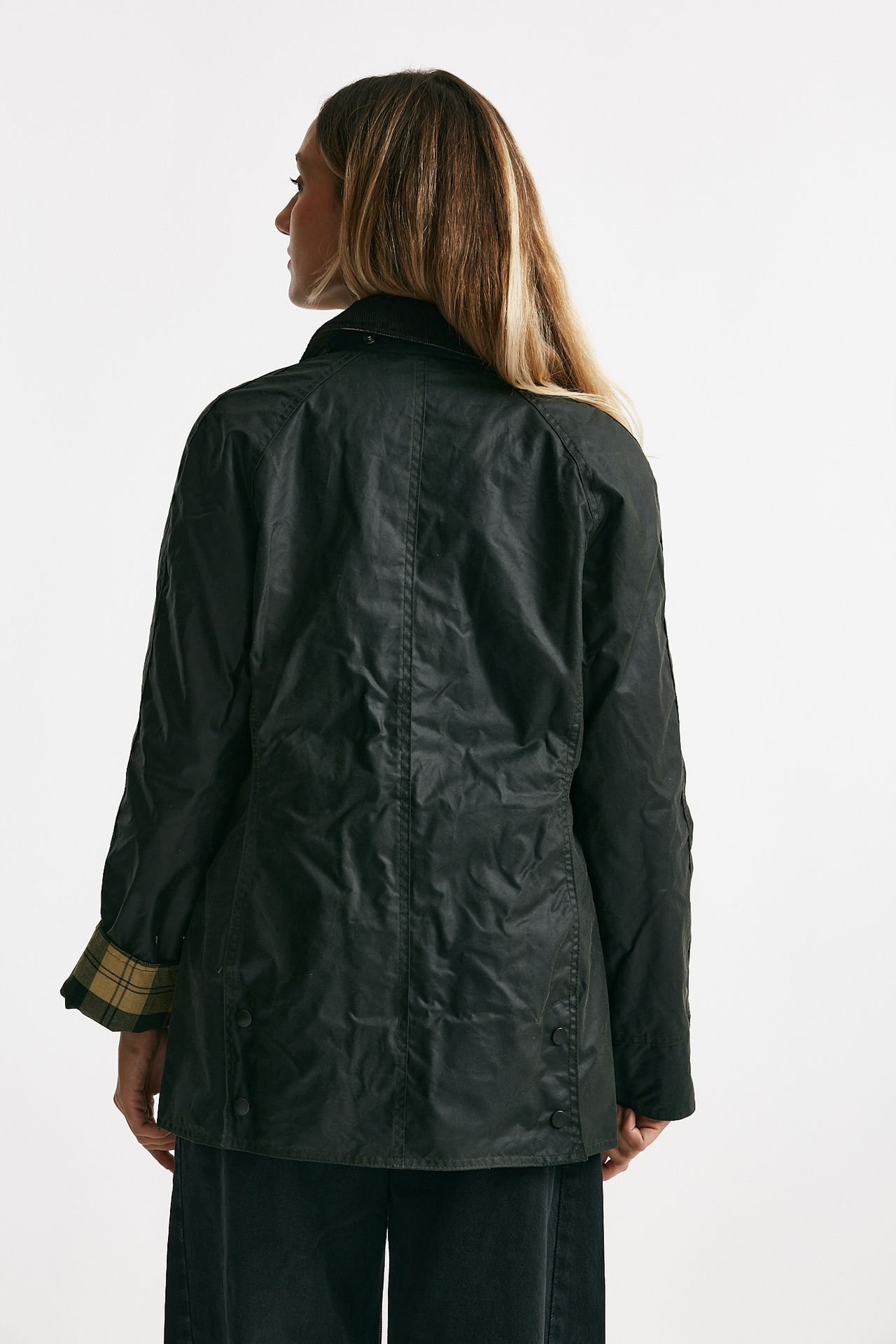 giubbino in cotone cerato beadnell wax verde women Barbour - 3