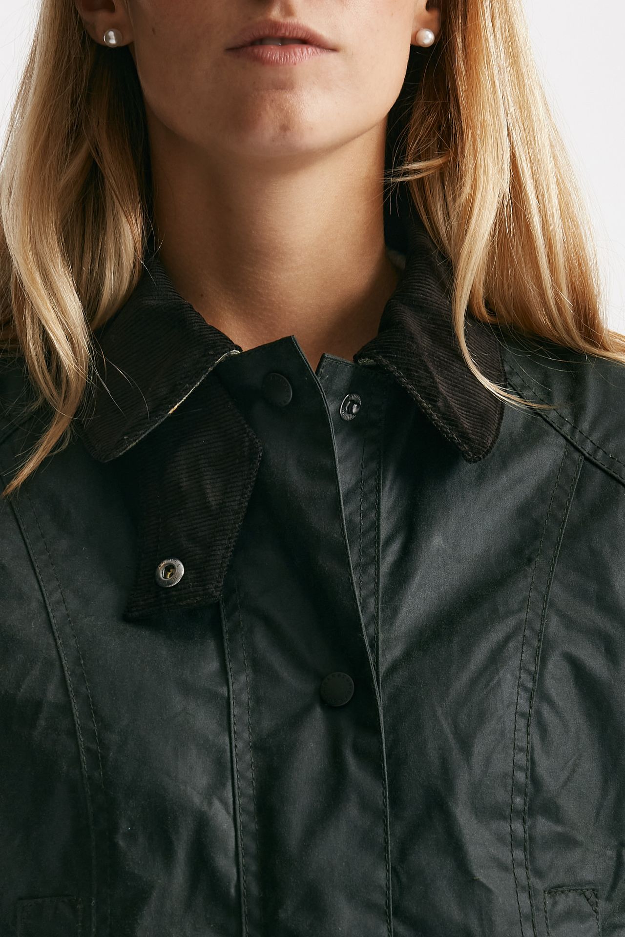 giubbino in cotone cerato beadnell wax verde women Barbour - 8