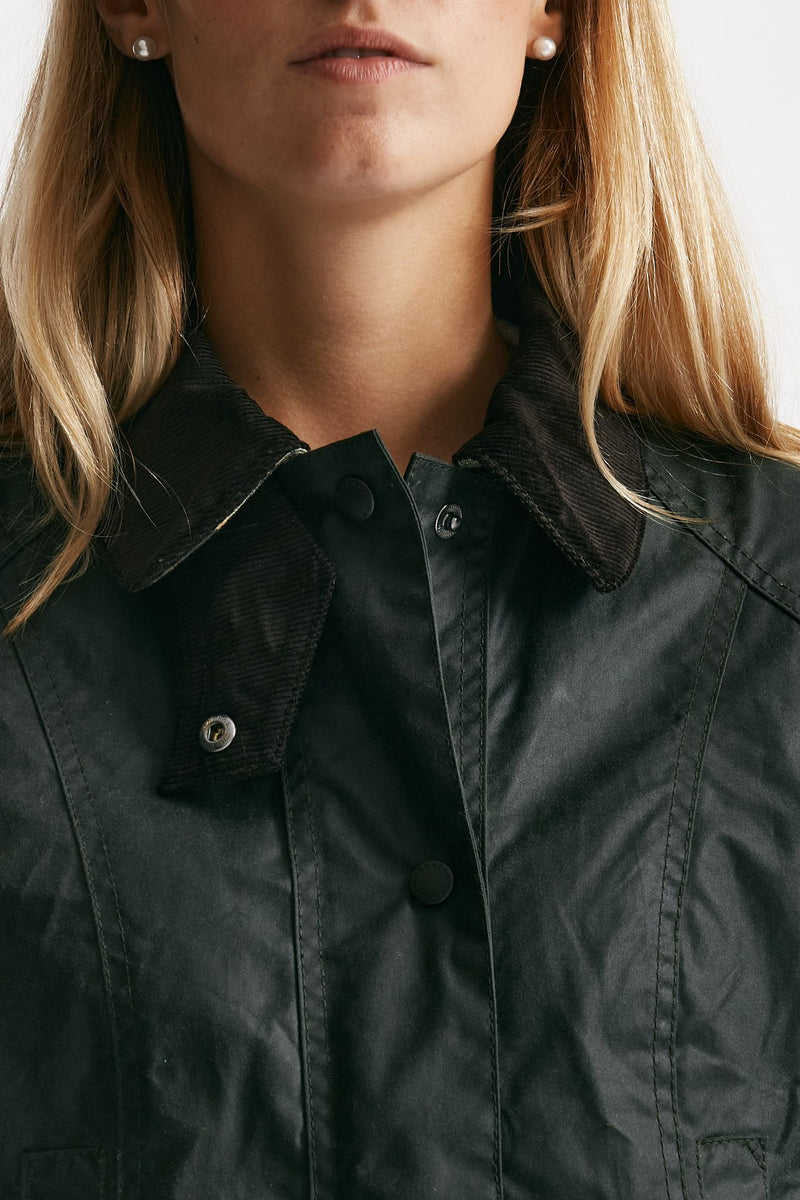 giubbino in cotone cerato beadnell wax verde women Barbour - 8