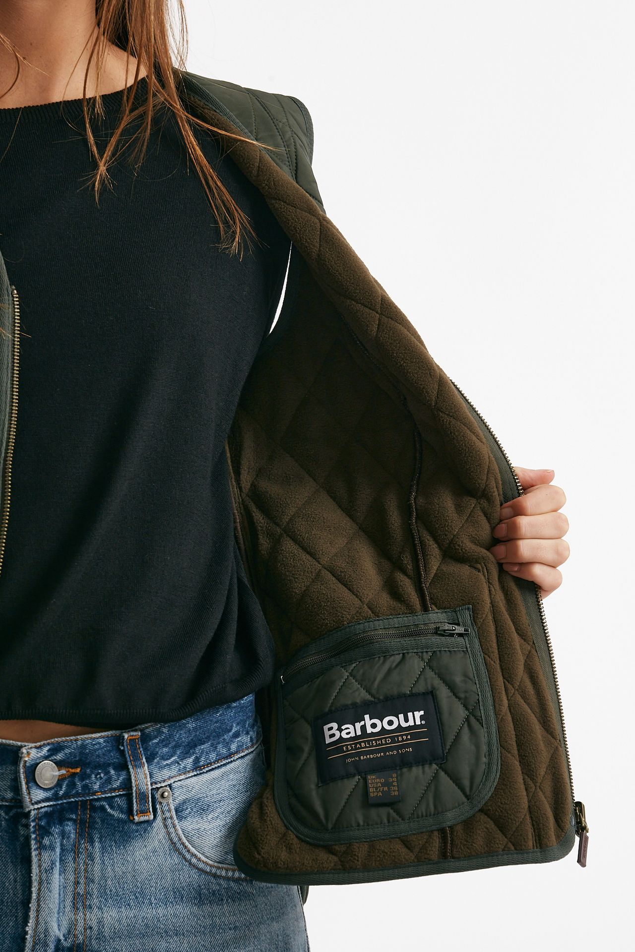 gilet trapuntato flece betty verde women Barbour - 7