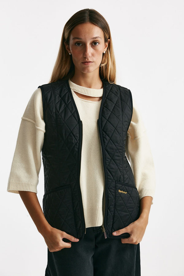 gilet trapuntato flece betty nero women Barbour