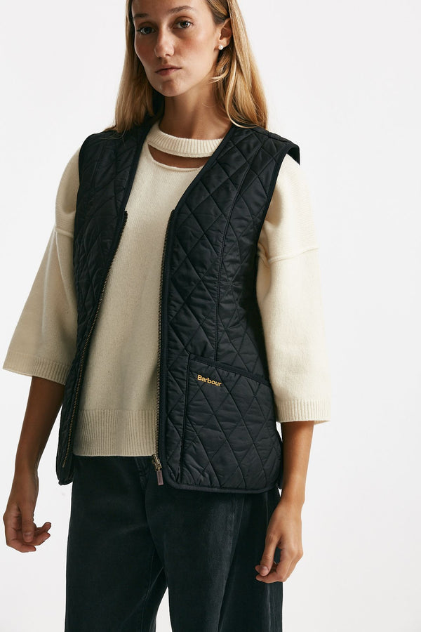 gilet trapuntato flece betty nero women Barbour