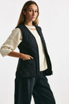 gilet trapuntato flece betty nero women Barbour - 4