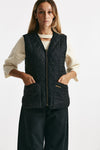 gilet trapuntato flece betty nero women Barbour - 5