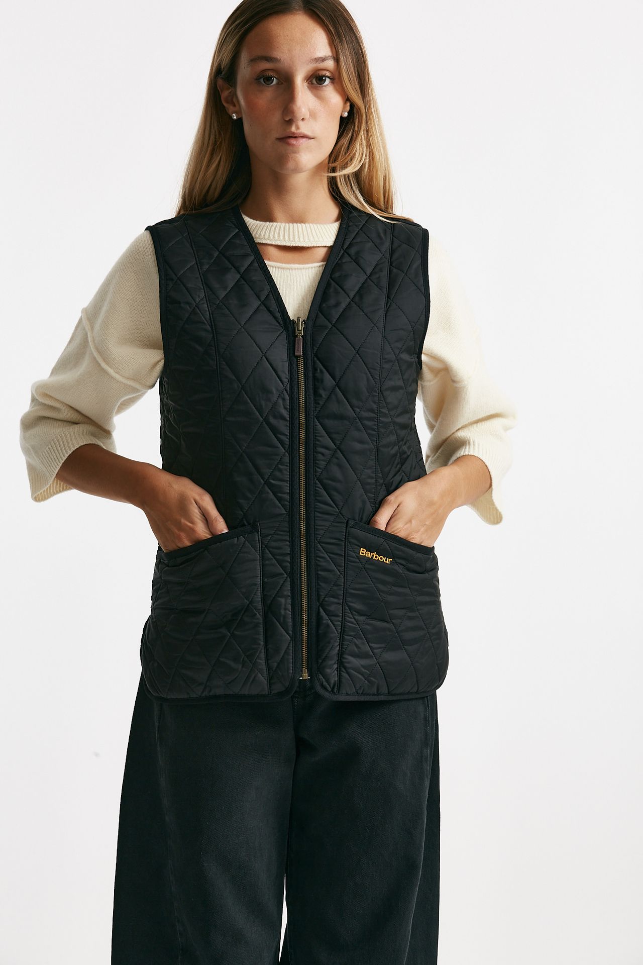 gilet trapuntato flece betty nero women Barbour - 5