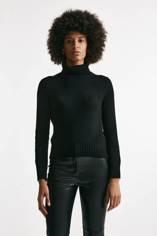 Maglia dolcevita slim in cachemire nero women Be you