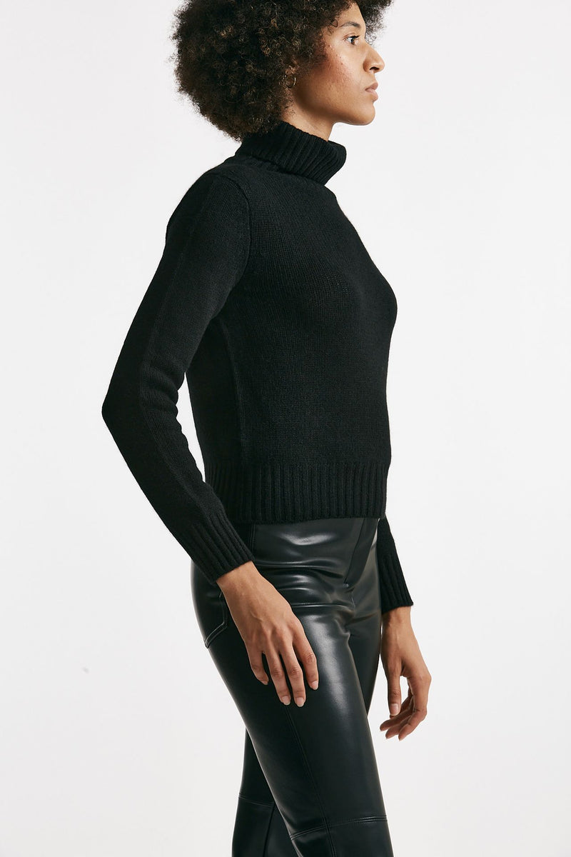 Maglia dolcevita slim in cachemire nero women Be you - 2