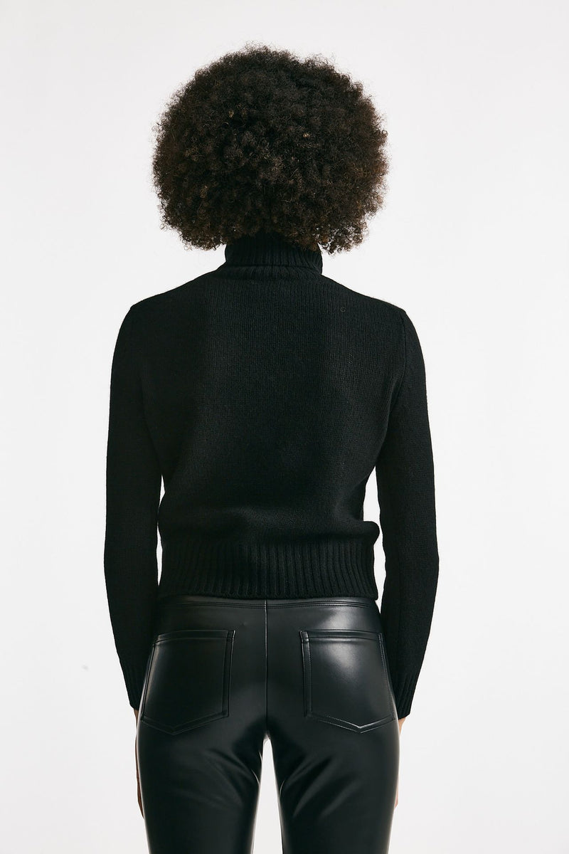 Maglia dolcevita slim in cachemire nero women Be you - 4