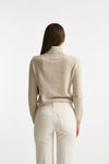 Maglia dolcevita slim in cachemire beige women Be you - 5