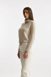 Maglia dolcevita slim in cachemire beige women Be you - 6