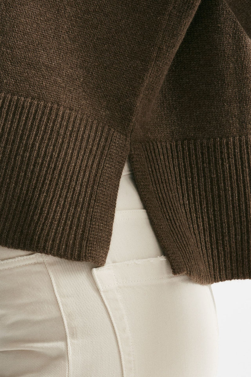 Maglia over girocollo in cachemire tortora women Be you - 4