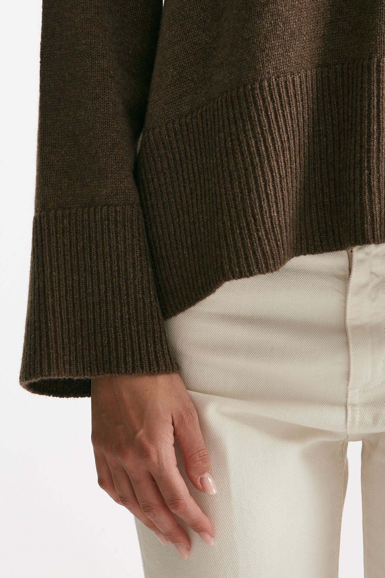 Maglia over girocollo in cachemire tortora women Be you - 5