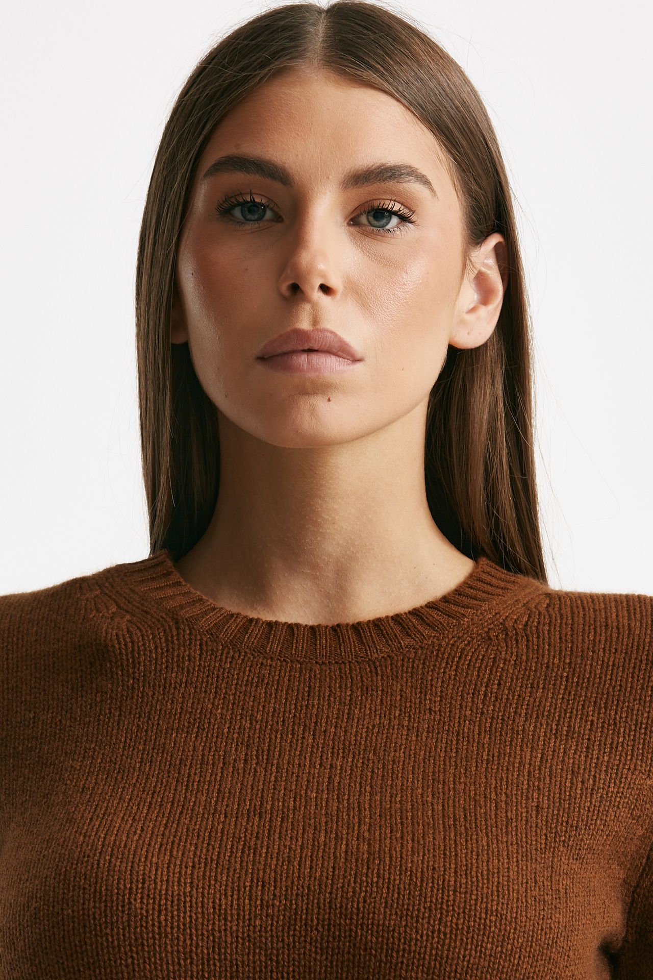 Maglia dolcevita slim in cachemire mattone women Be you - 5