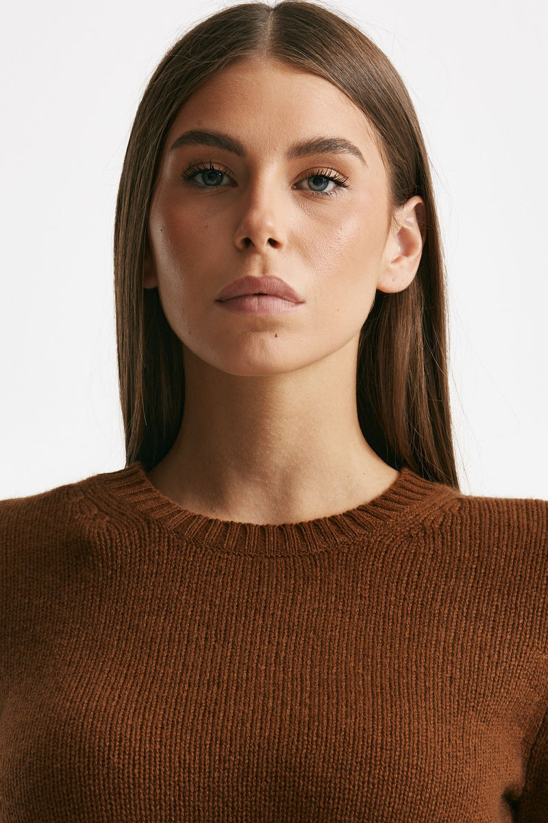 Maglia dolcevita slim in cachemire mattone women Be you - 5