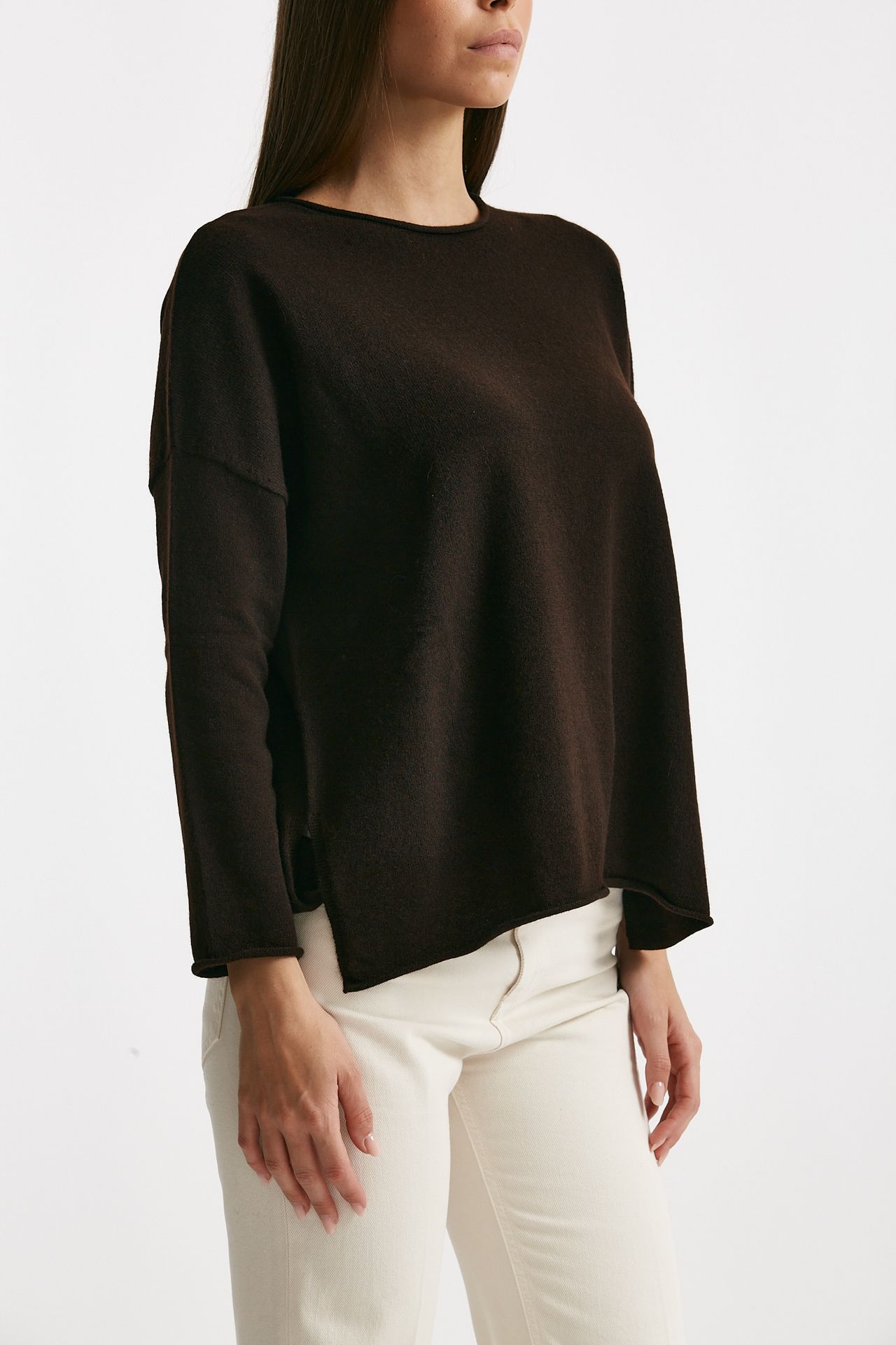 Maglia ampia in cachemire marrone women Be you - 1