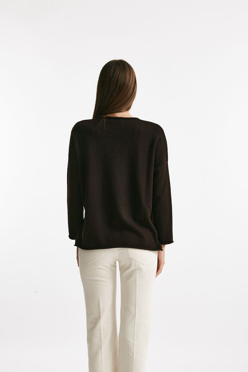 Maglia ampia in cachemire marrone women Be you - 3