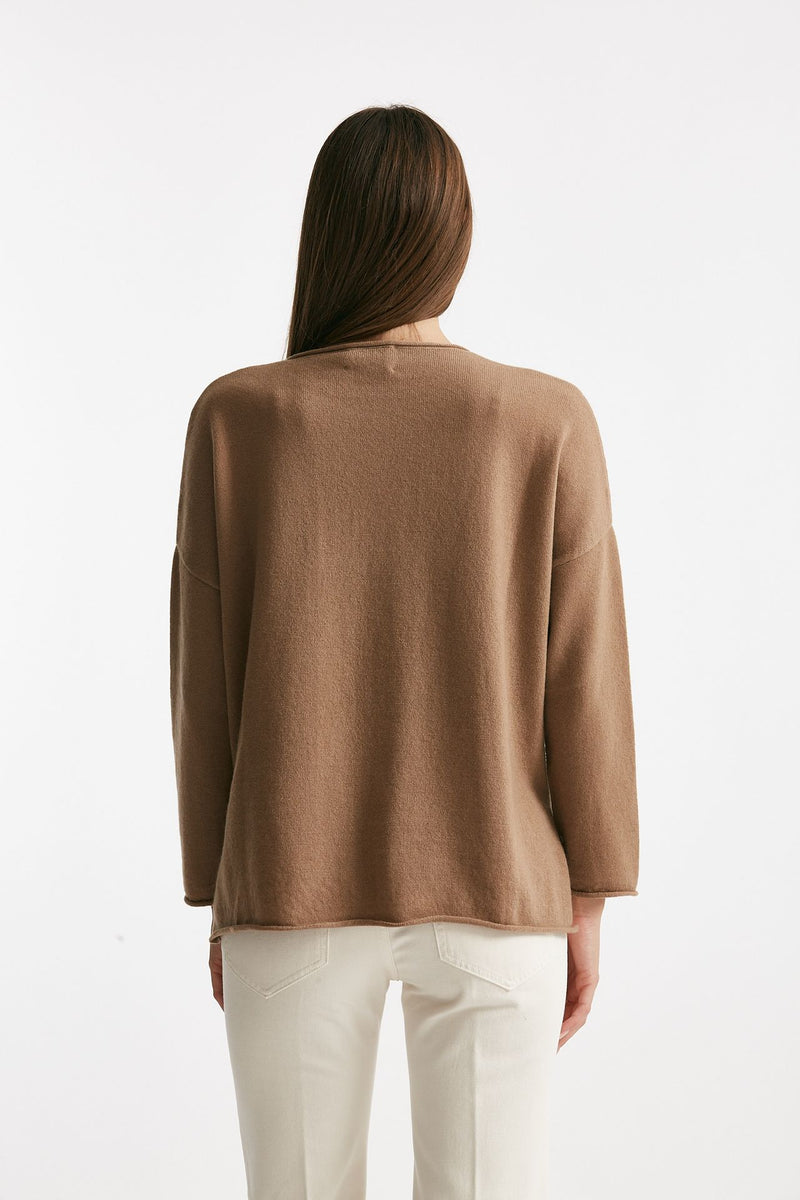 Maglia ampia in cachemire cammello women Be you - 3