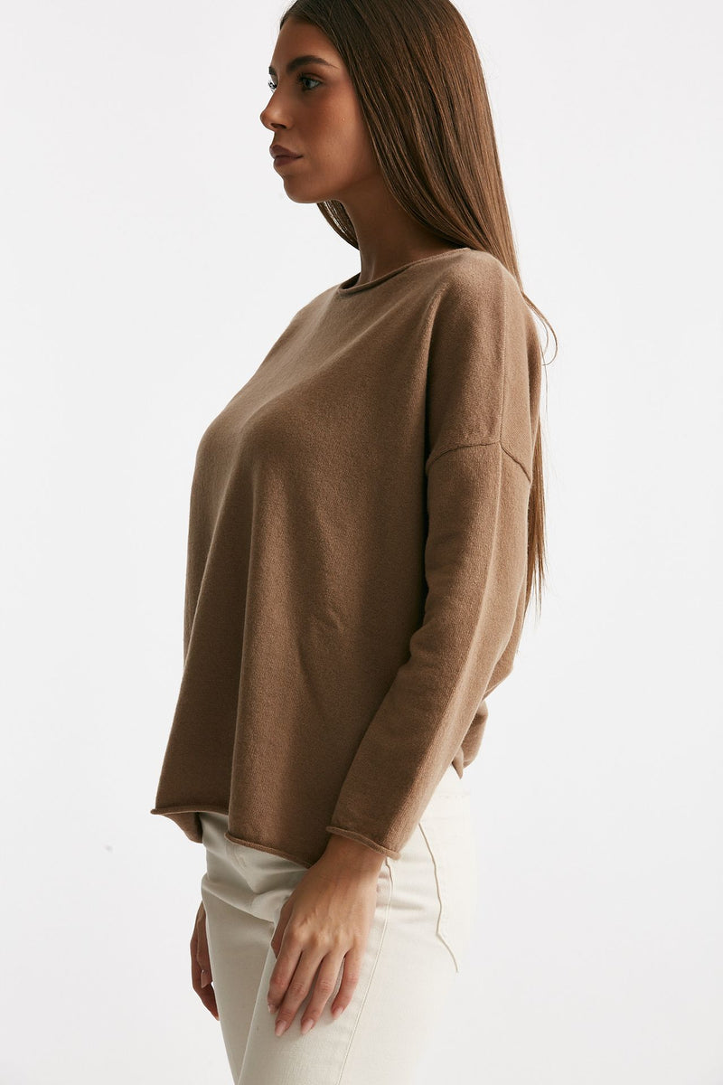 Maglia ampia in cachemire cammello women Be you - 4