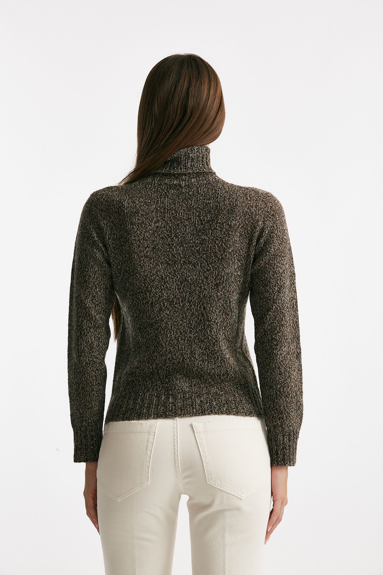 Maglia slim mouliné in cachemire women Be you - 3