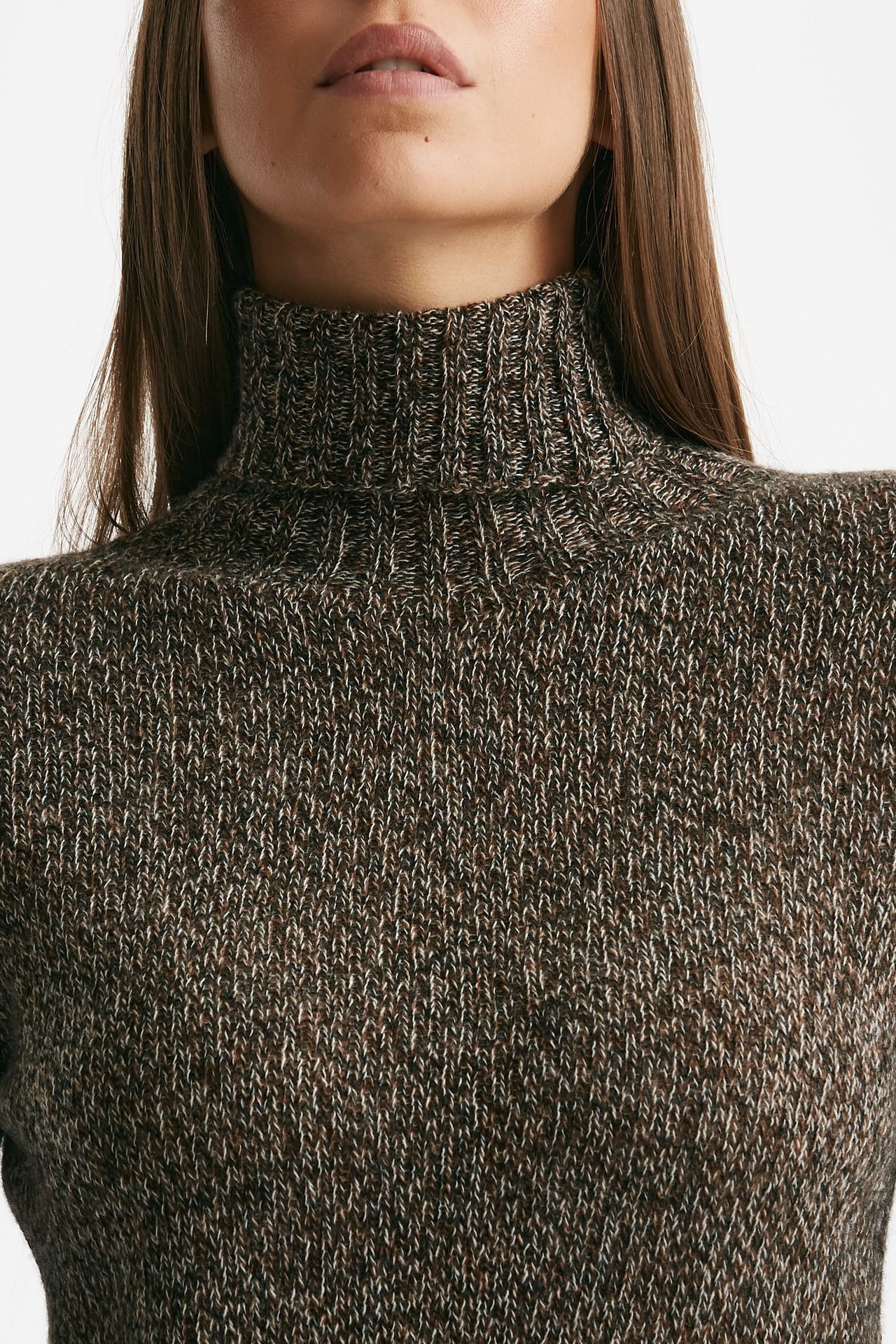 Maglia slim mouliné in cachemire women Be you - 4