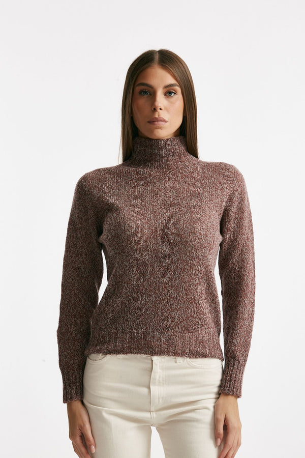 Maglia slim mouliné in cachemire women Be you