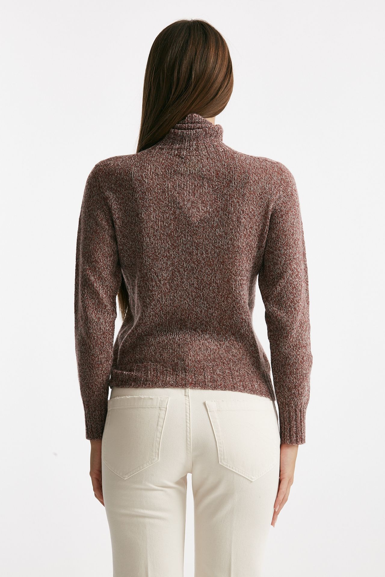 Maglia slim mouliné in cachemire women Be you - 4